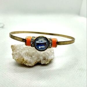 Native American large crystal cz stones bracelet